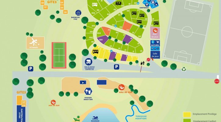 Plan du Camping l'Air du Lac